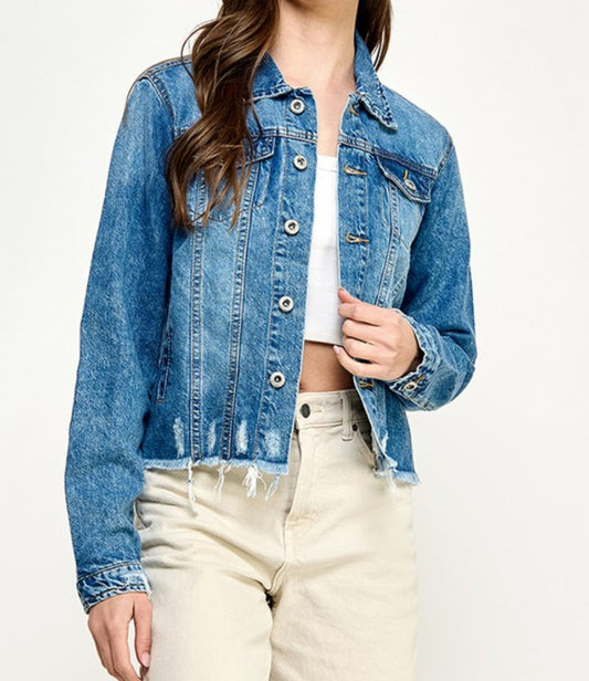 Distressed Denim Jacket