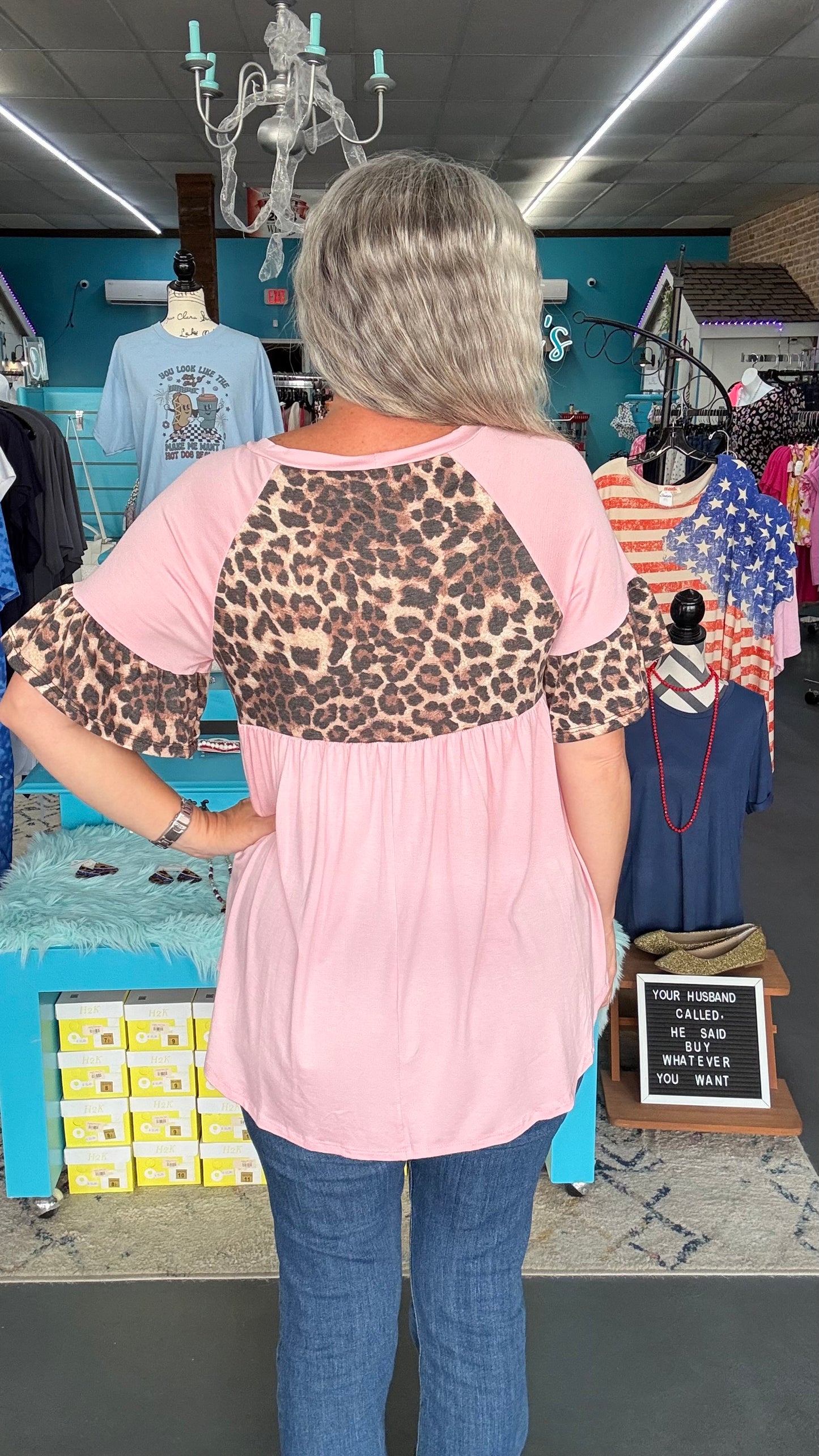 Leopard Babydoll Top