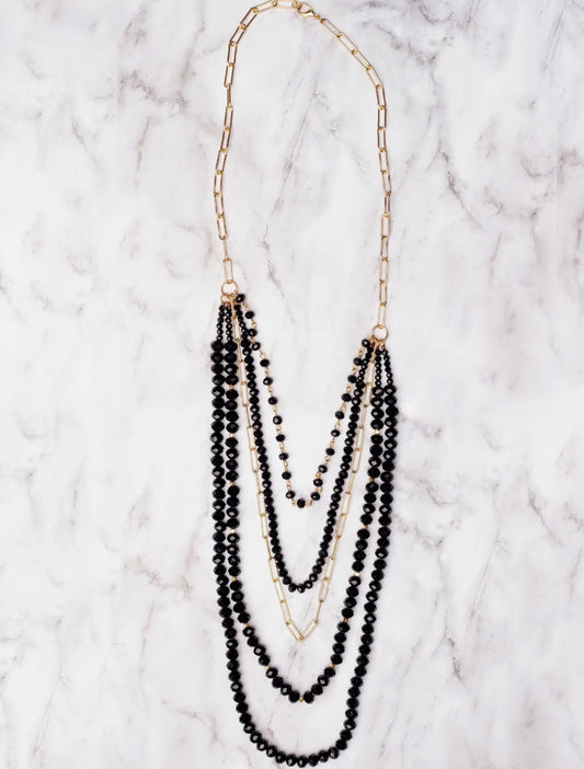 Black Layered Necklace
