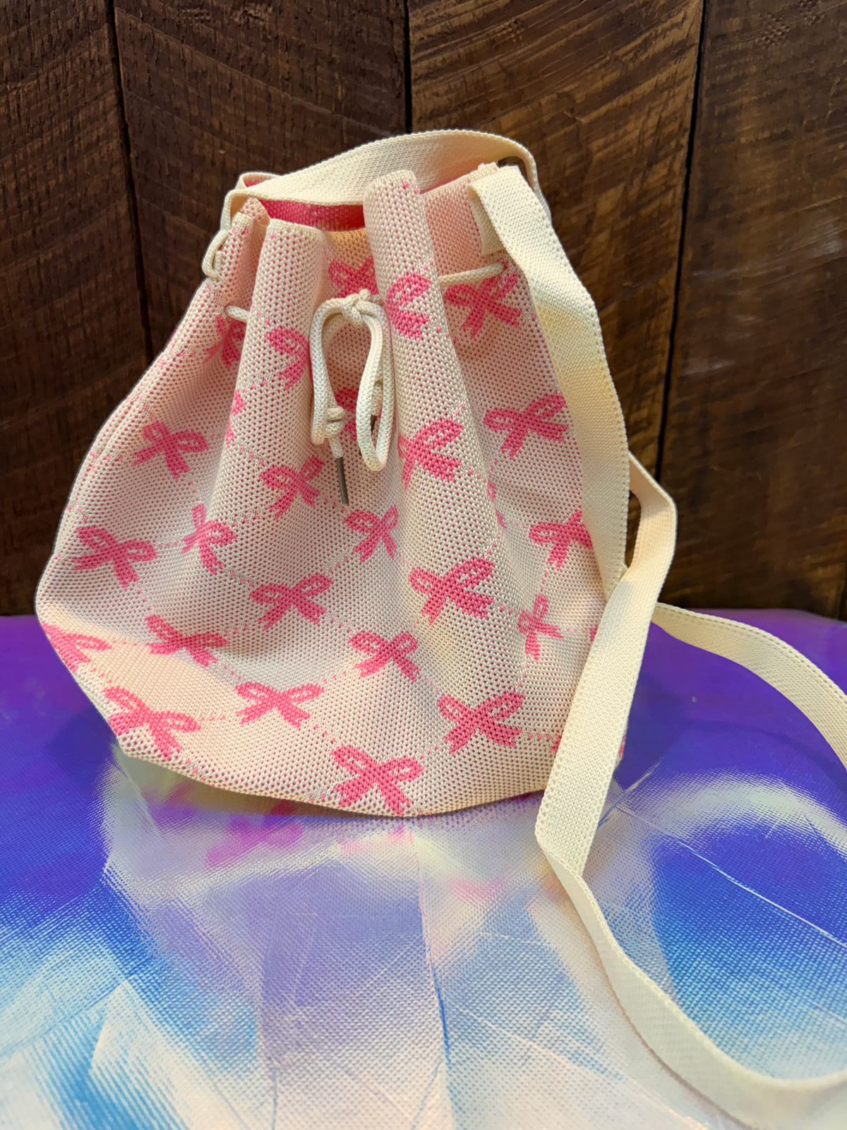 Pink Bow Bucket Purse