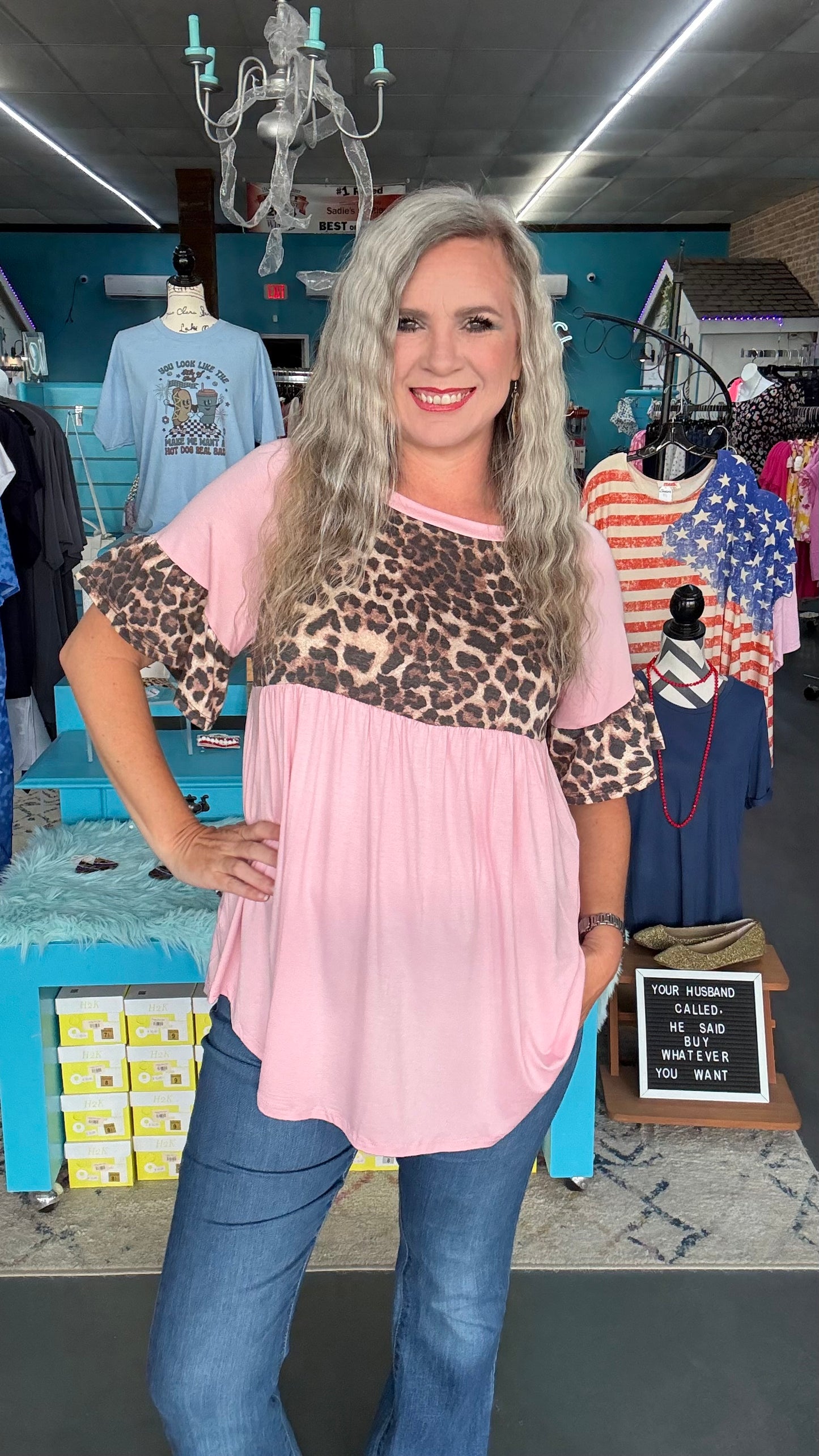 Leopard Babydoll Top
