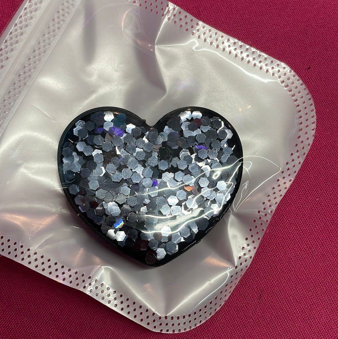 Glitter Heart Phone Grip