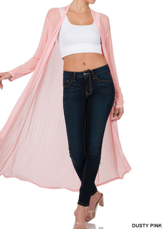Long Mesh Cardigan