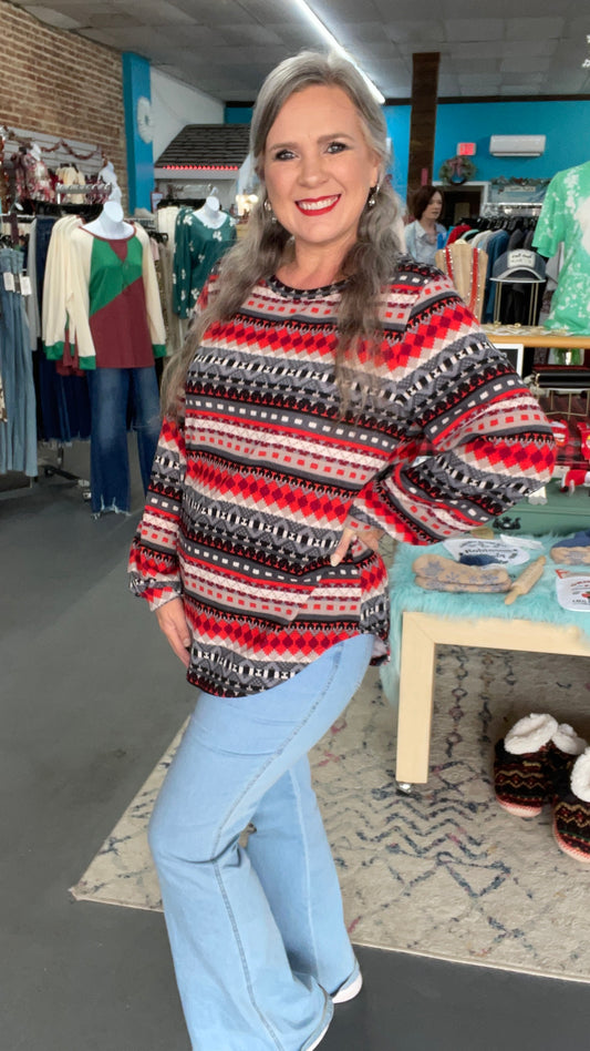Holiday Aztec Sweater
