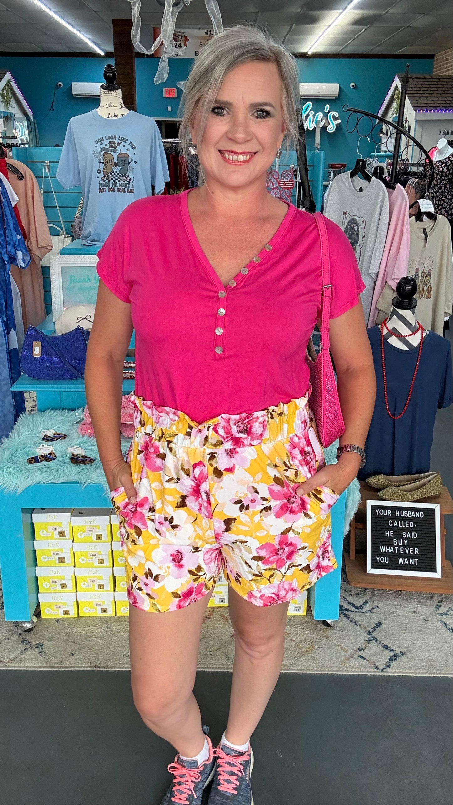 Floral Paperbag Shorts