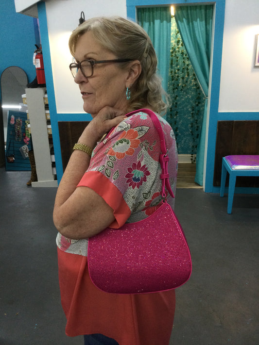 Rhinestone shoulder bag