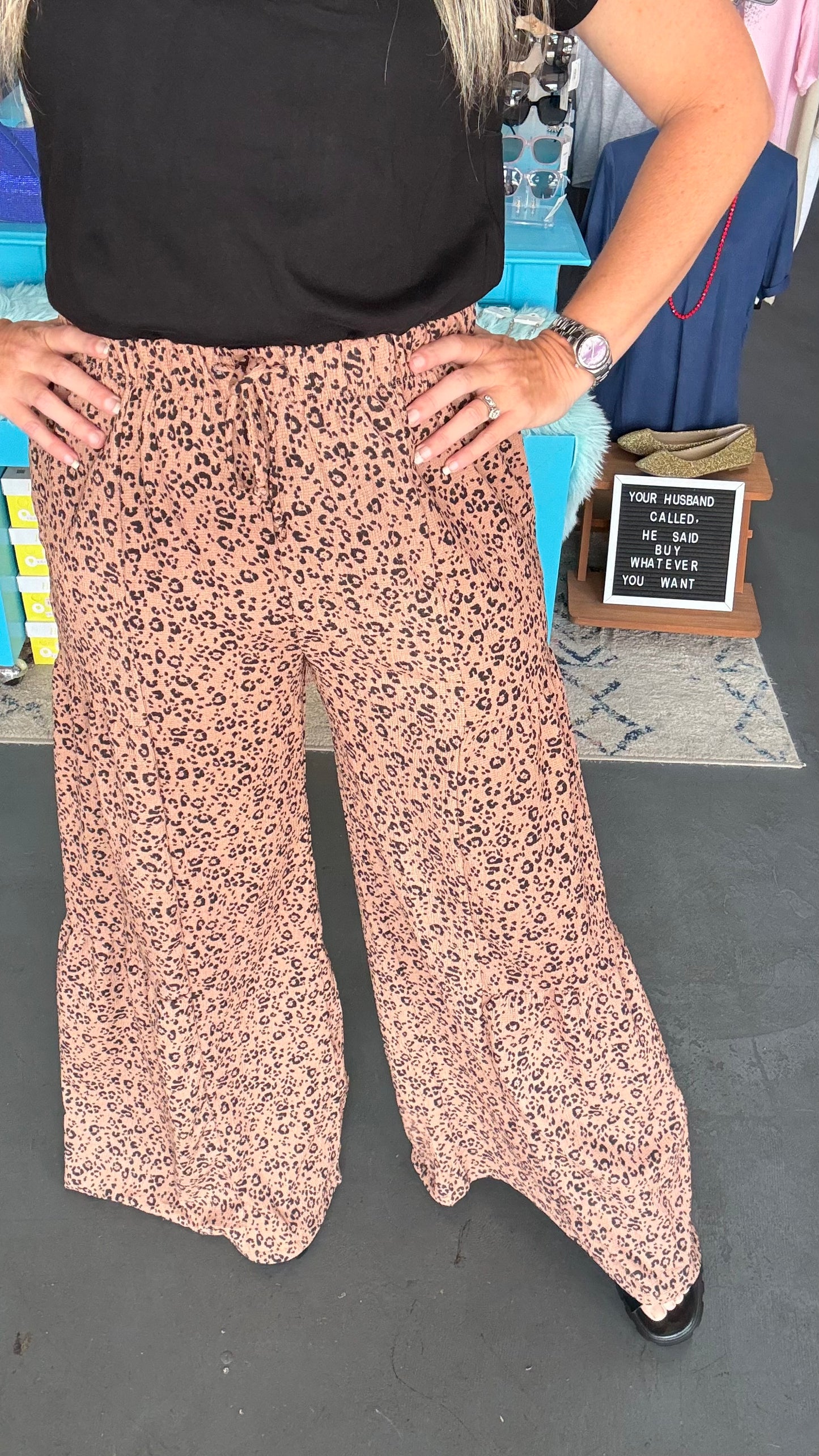 Leopard Tiered Pants