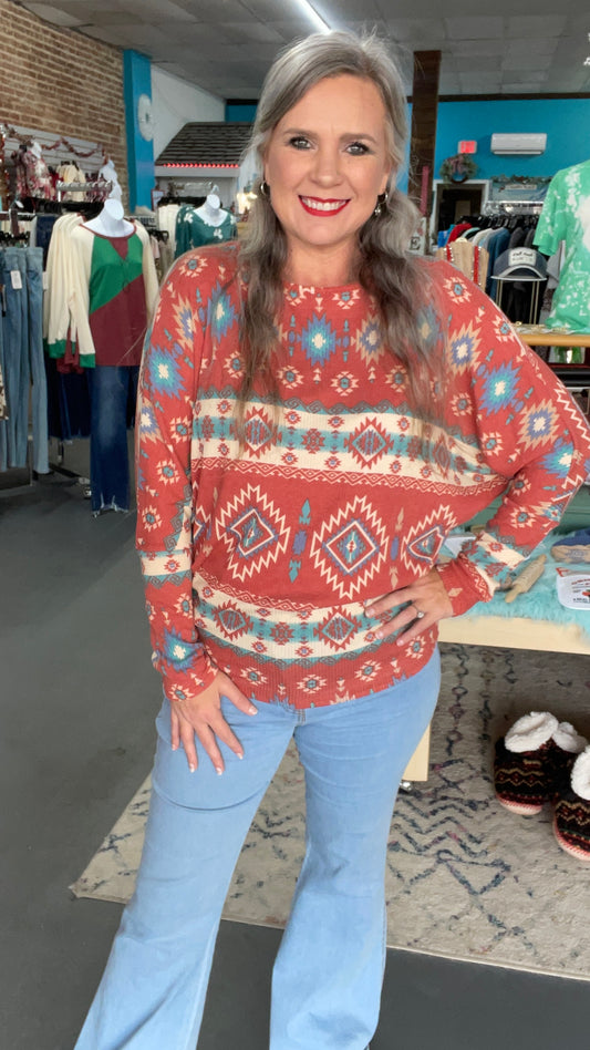 Aztec Dolman Top