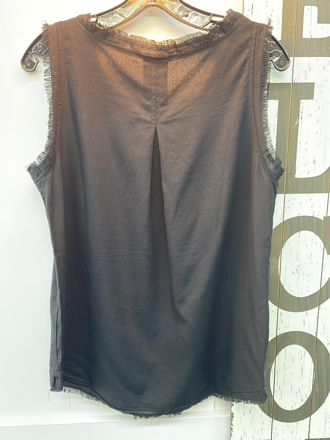 Black Linen Top