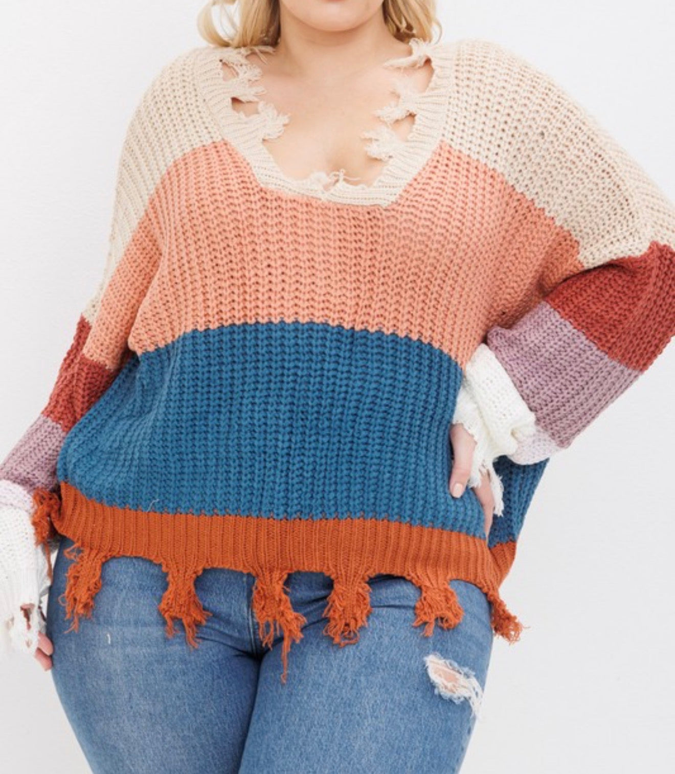 Oversized Stripe Sweater
