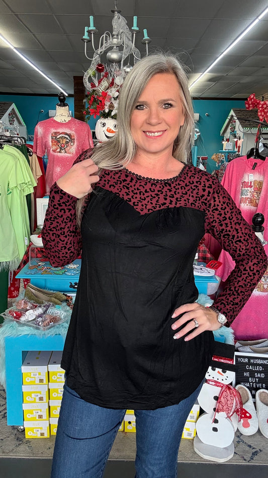 Mesh Leopard Swing Top