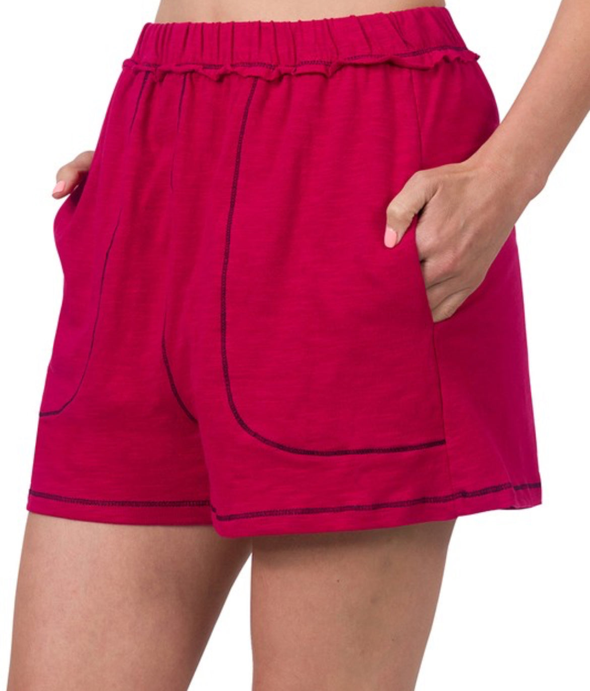 Contrast Stitch Shorts