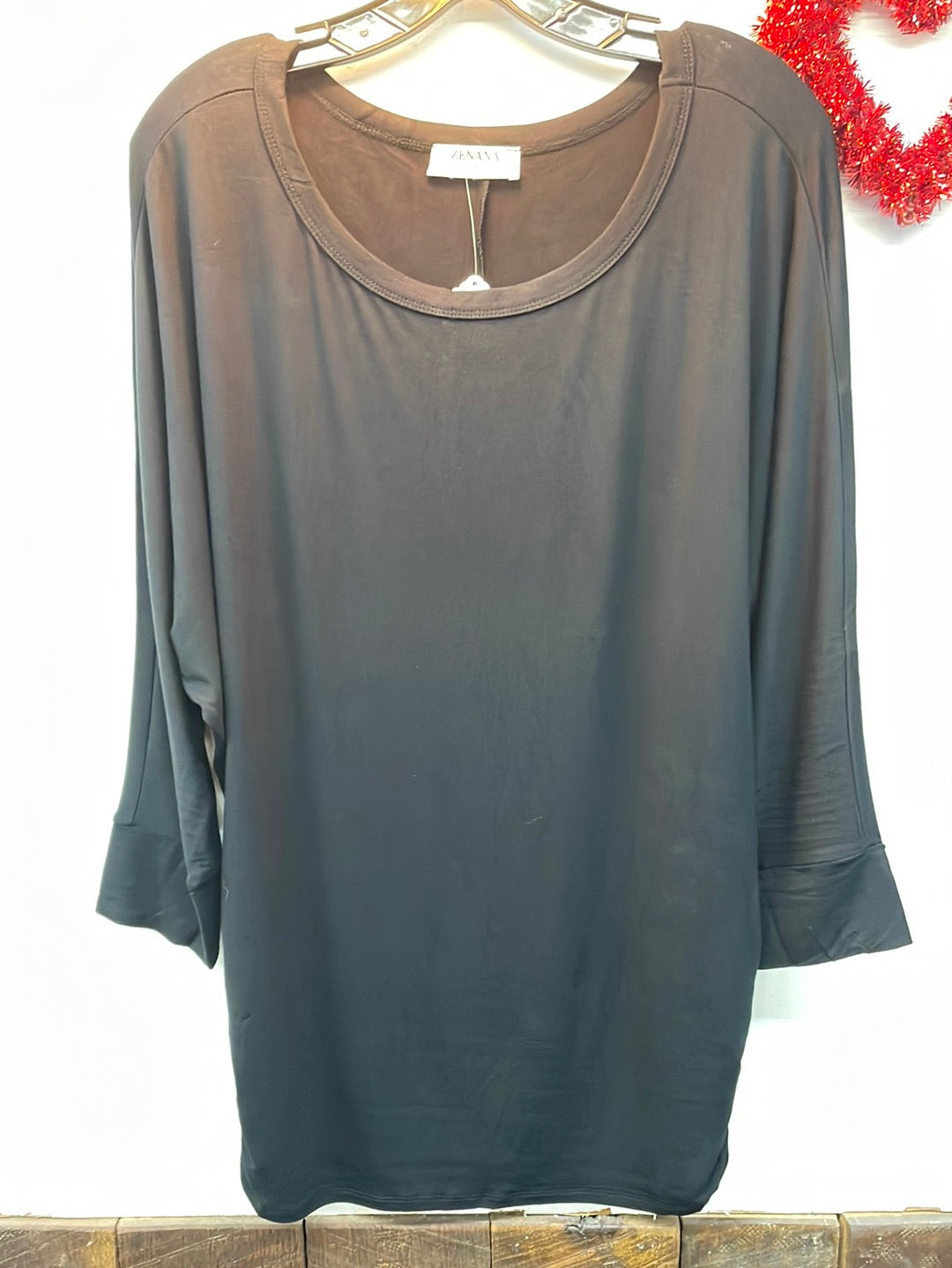 Black Dolman Top-Plus