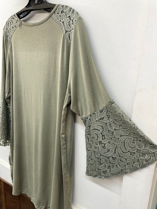 Olive Lace Tunic-Plus