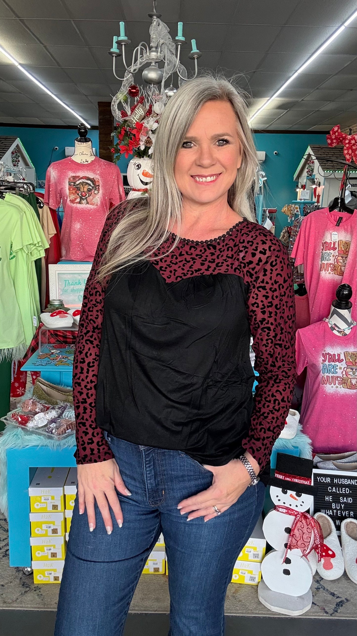 Mesh Leopard Swing Top