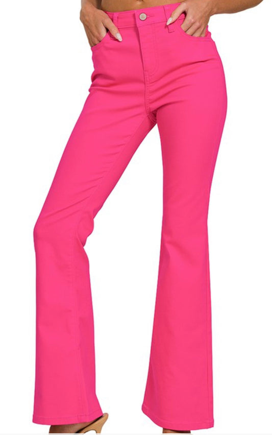 Fuchsia Bootcut Jeans