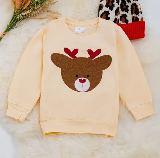 Reindeer Sweatshirt-Girls