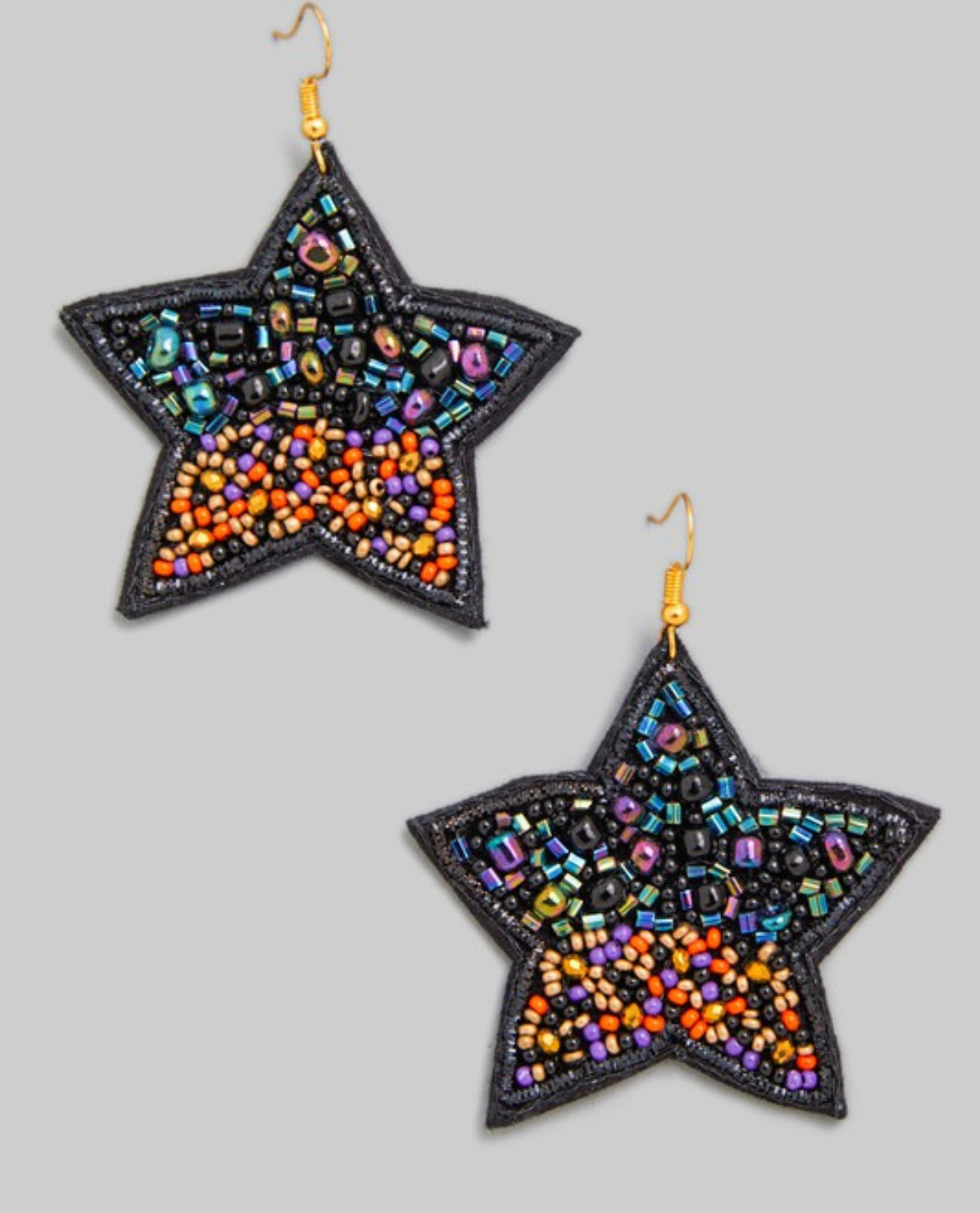 Beaded Star Earrings