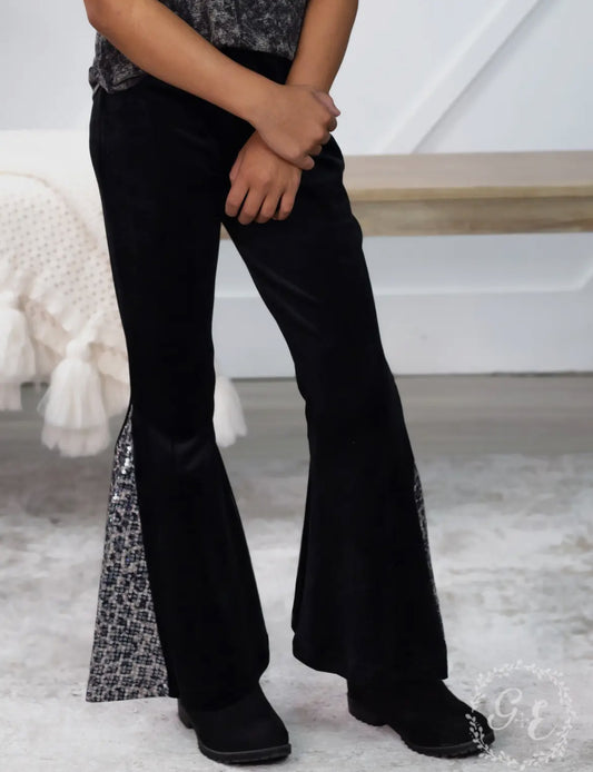 Velvet Leopard Pants-Girls