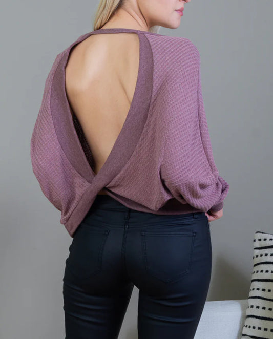 Mauve Waffle Top