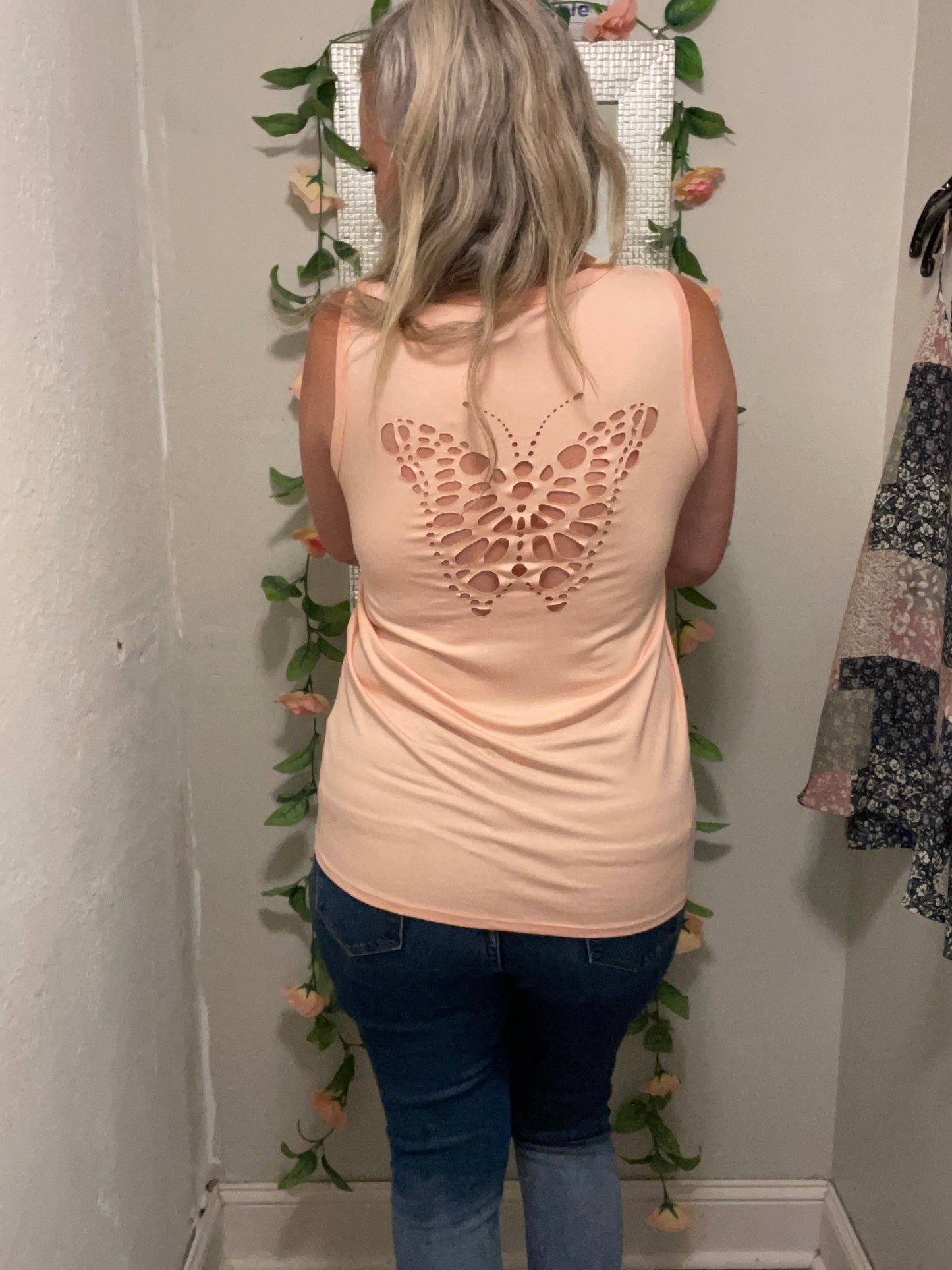 Butterfly Cutout Tank