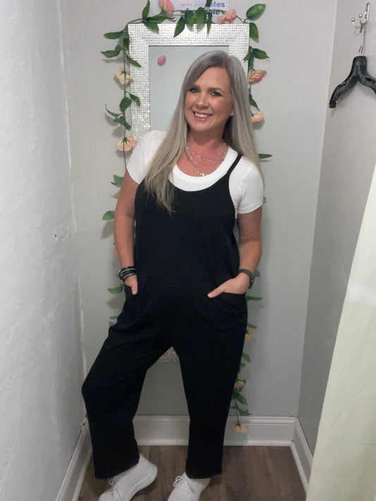 Black Pocket Jumpsuit