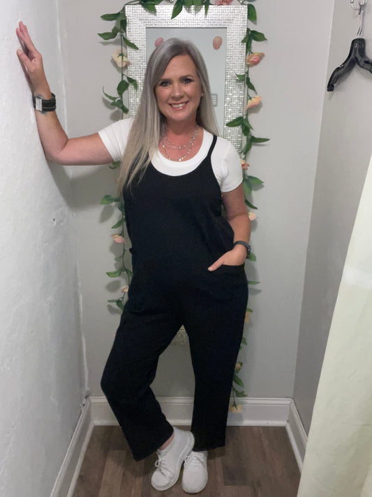 Black Pocket Jumpsuit