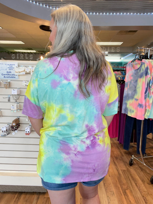 Tie Dye Hi-Lo Top