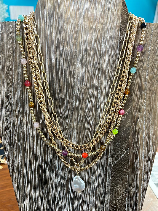 Baroque Pearl Necklace Set