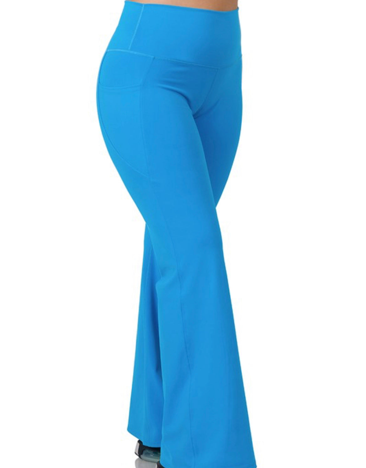 Sky Blue Scuba Yoga Pants-Plus