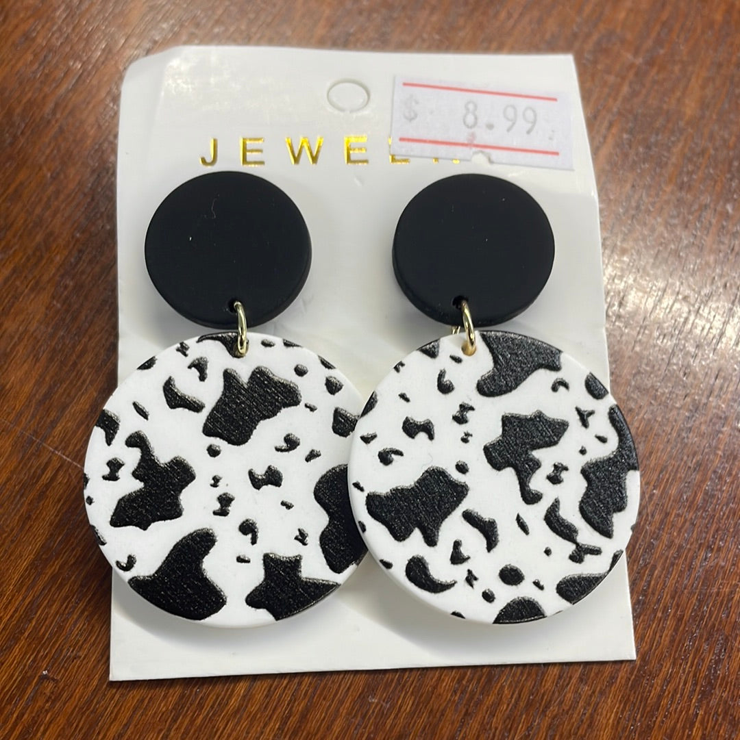 Cow Print Earrings