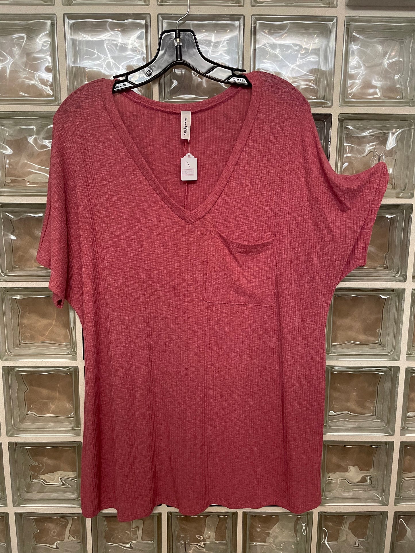 Marsala Pocket Tee-Plus