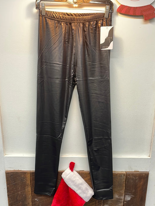 Faux Leather Leggings-Plus