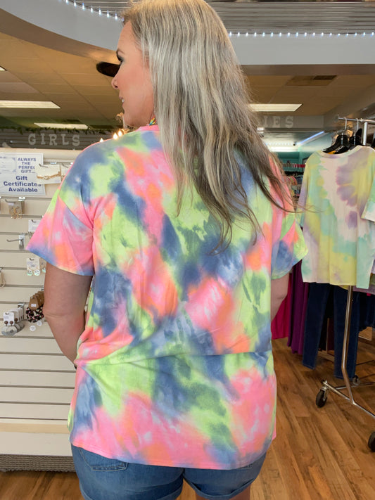 Neon Tie Dye Top