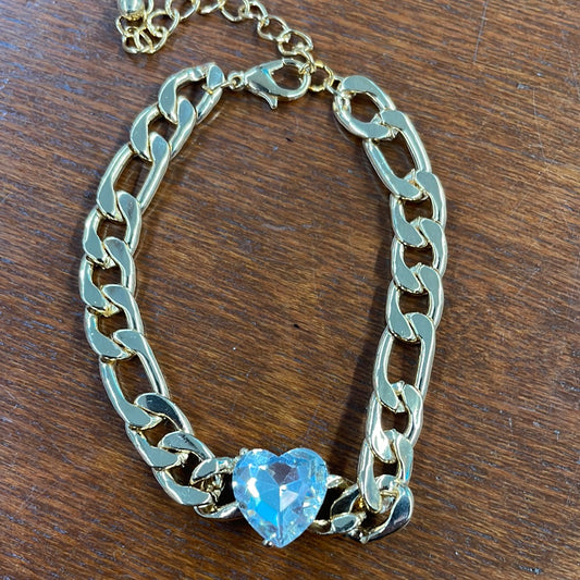 Heart Rhinestone Bracelet