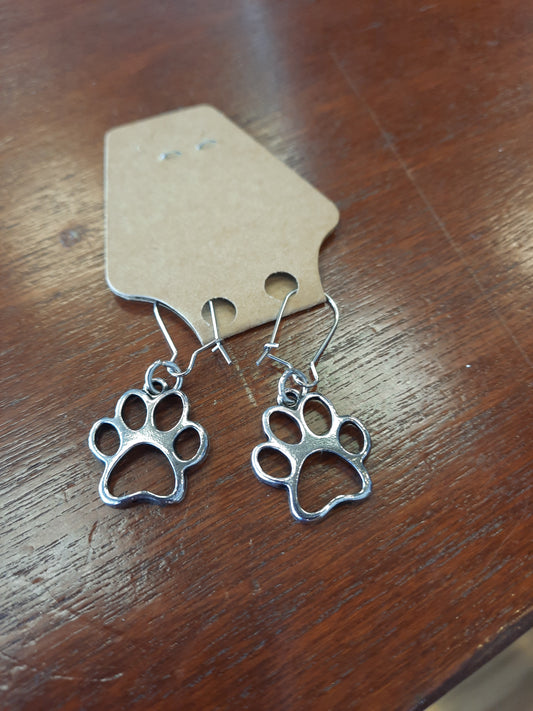 Paw print earrings