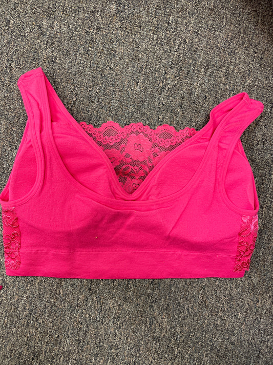 Hot Pink Lace Bralette