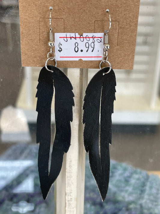 Black Feather Earrings