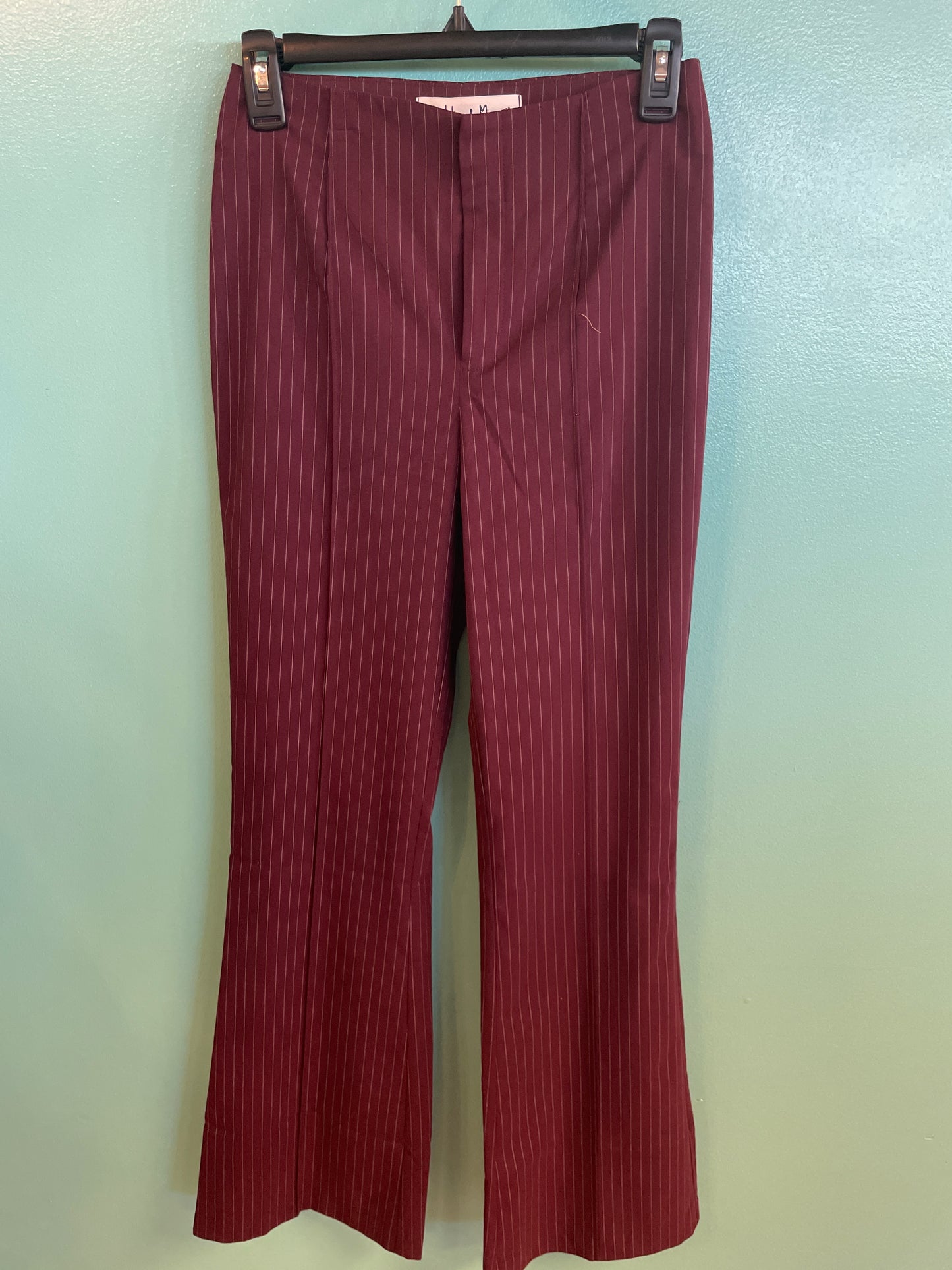 Burgundy Stripe Dress Pants