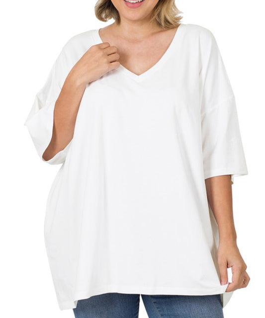 White Oversized Tee