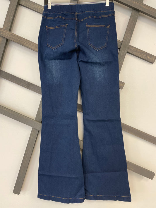 Stretch Waist Boot Cut Jeans