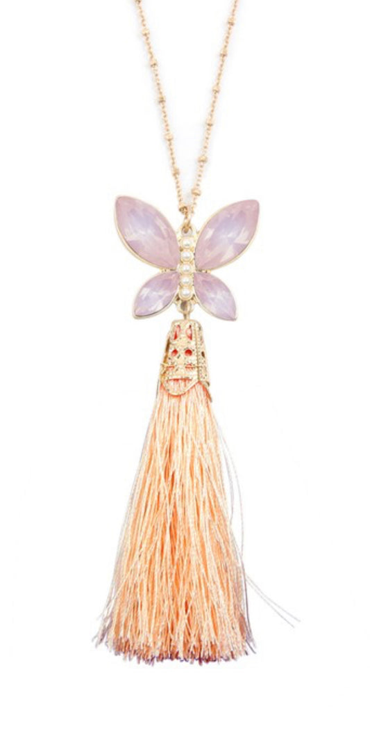 Butterfly Tassel Necklace