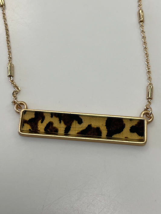 Leopard Bar Necklace