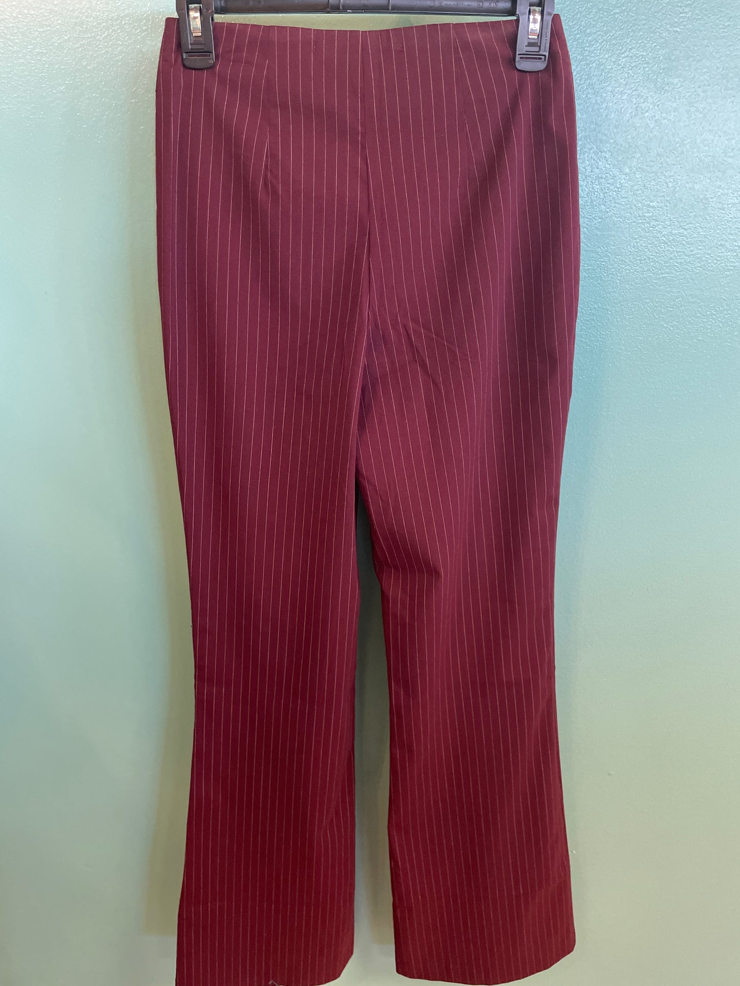 Burgundy Stripe Dress Pants