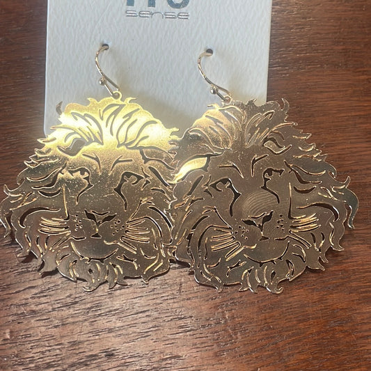 Lion Head Earrings